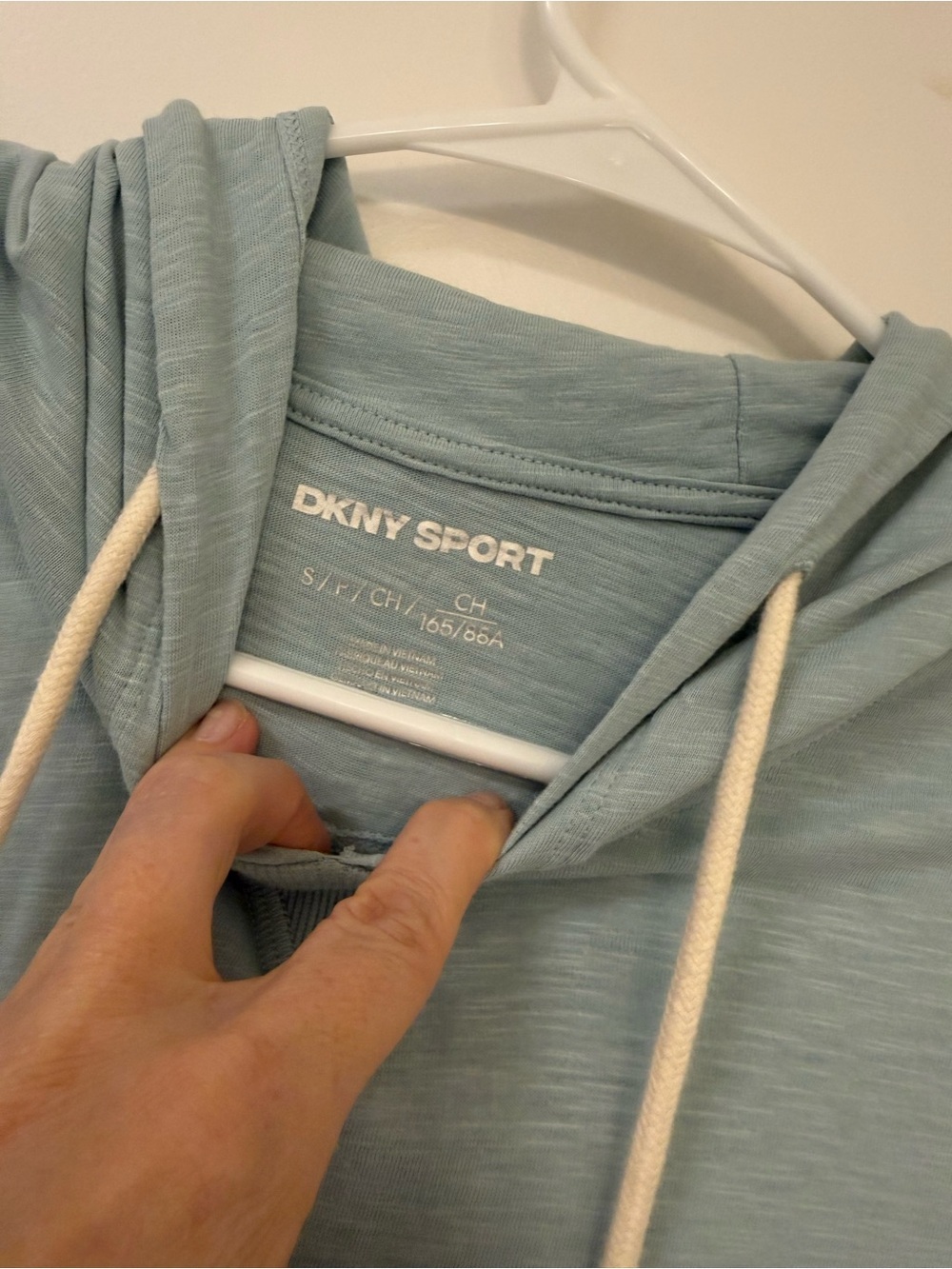 DKNY Sport Hooded T-Shirt Dress Small Blue Athleisure Casual - Picture 6 of 9